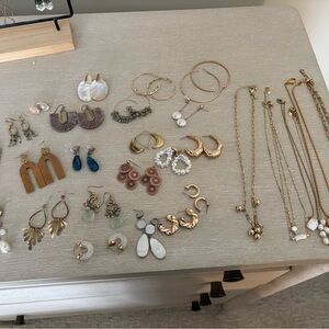 LOFT Gold and White Earring Collection